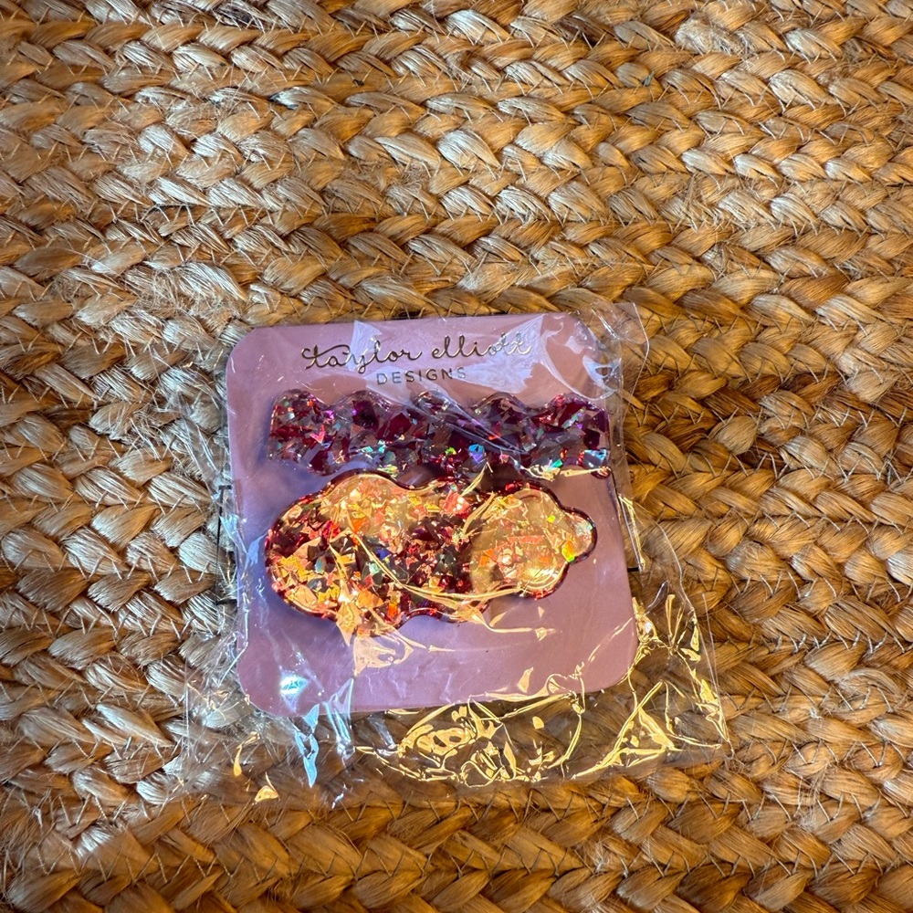 Taylor Elliott Design Glitter Hair Clips